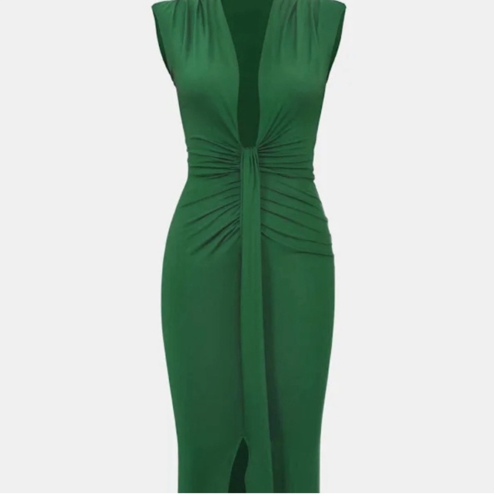 Micas Green date night dress